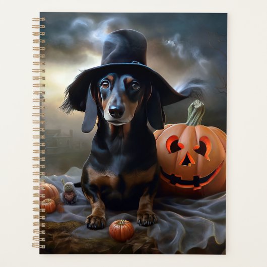 Dachshund Halloween effroi (Devant)