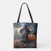 Dachshund Halloween eng Draagtas (Achterkant)