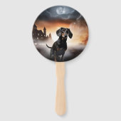 Dachshund Halloween eng Handwaaier (Voorkant)