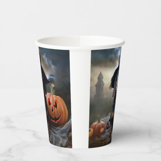 Dachshund Halloween eng Papieren Bekers (Links)