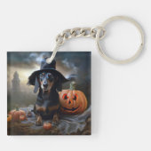 Dachshund Halloween eng Sleutelhanger (Achterkant)