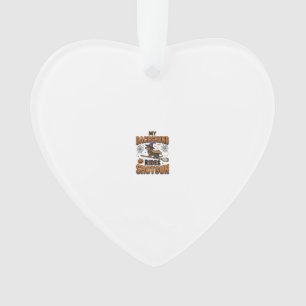 Dachshund Halloween Heks Bezem Rijdt Schotgun T-sh Ornament
