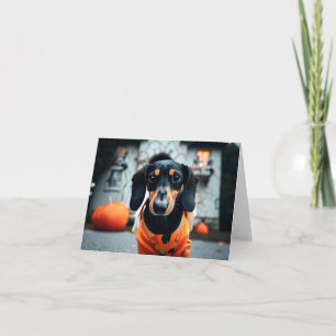 Dachshund Halloween Kaart