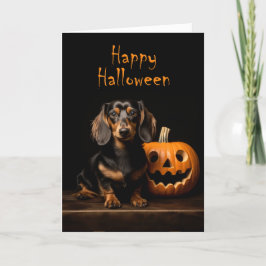 Dachshund Halloween Kaart