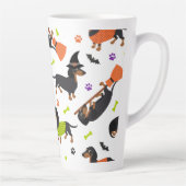 Dachshund Halloween Latte Mok (Rechts)
