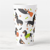 Dachshund Halloween Latte Mug (Devant)
