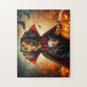 Dachshund Halloween Legpuzzel (Verticaal)