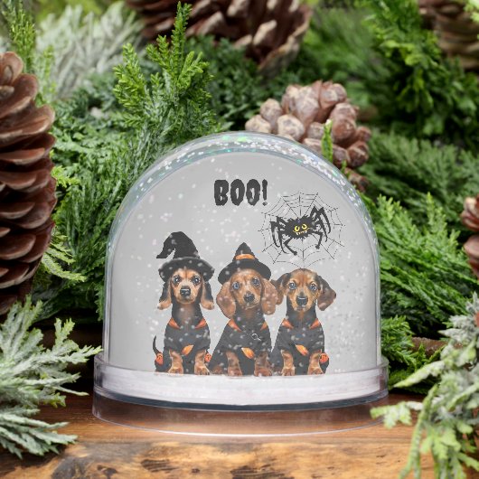 Dachshund Halloween Snow Wereldbol Sneeuwbol (Winter)