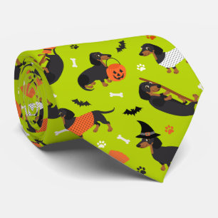 Dachshund Halloween Stropdas