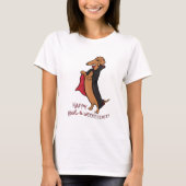 Dachshund Halloween Vampire T-shirt (Voorkant)