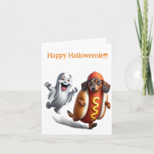 Dachshund Halloweenie Kaart