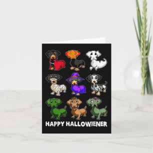 Dachshund Happy Halloweiner Fun Halloween Honden L Kaart