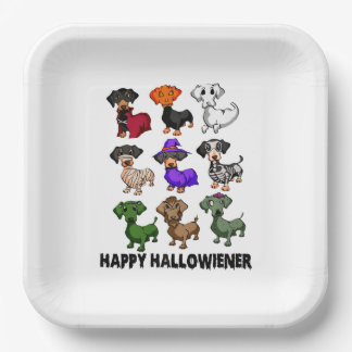 Dachshund Happy Hhalweiner Funny Dog Halloween Papieren Bordje
