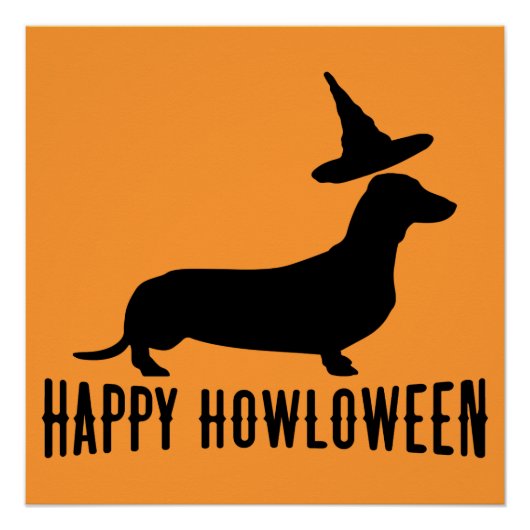 Dachshund Happy Howloween Poster parfait (Devant)