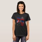 Dachshund Happy Independence Day 4th of July Ameri T-shirt (Voorkant volledig)