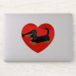 Dachshund Hart Vinyl Sticker