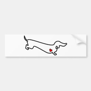 Dachshund Heart Bumpersticker