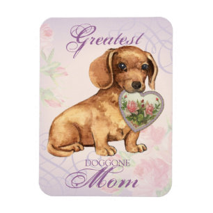 Dachshund Heart Mama Magneet
