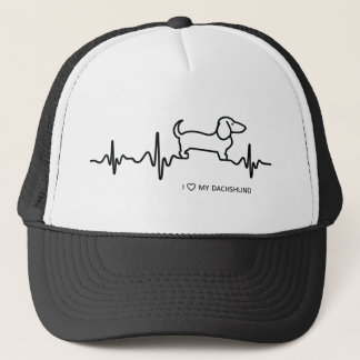 Dachshund Heartbeat Trucker Hat Pet