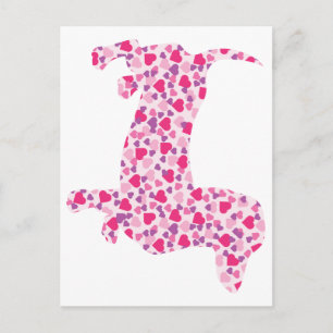 Dachshund Hearts Briefkaart