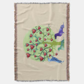 Dachshund Hearts Tuin Gooi Deken (Voorkant Verticaal)