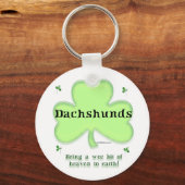 Dachshund Heaven; St. Patrick's Day Dachshund Sleutelhanger (Voorkant)