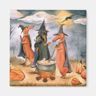 Dachshund heksen magneet