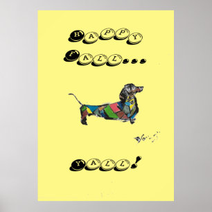 Dachshund Herfst Poster
