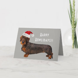  Dachshund Holiday Card met bedradingsdraad Feestdagen Kaart