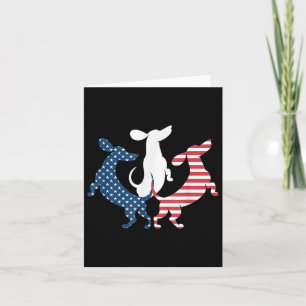 Dachshund Hond 4 juli Amerikaanse Patriottische Us Kaart