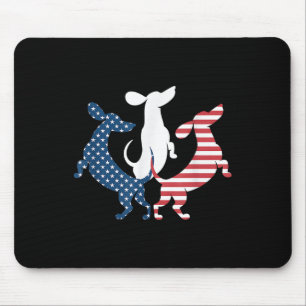 Dachshund Hond 4 juli Amerikaanse Patriottische Ve Muismat