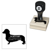 Dachshund Hond Adres Stempel (Gestempeld)
