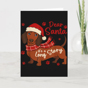 Dachshund Hond Beste Kerstman Het Is Een Lang Verh Kaart