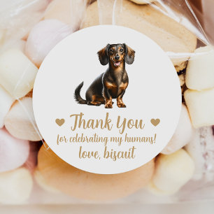 Dachshund Hond Huwelijk Favor Stickers
