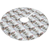 Dachshund Hond in Sneeuw Kerstmis Kerstboom Rok (Gekanteld)