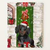 Dachshund hond kerst planner (Achterkant)
