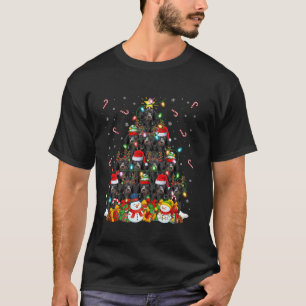 Dachshund Hond Kerst Verlichting Boom Kerstman Dac T-shirt