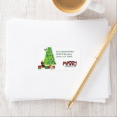 Dachshund Hond Kerstboom Retouradres Label (Insitu)