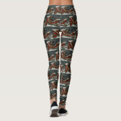 Dachshund Hond Kerstfeest Leggings (Achterkant)