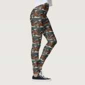 Dachshund Hond Kerstfeest Leggings (Rechts)