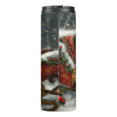 Dachshund Hond Kerstfeest Thermosbeker (Achterkant)