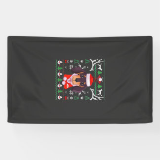 Dachshund Hond Lelijke Kerst Klassiek T-shirt Spandoek