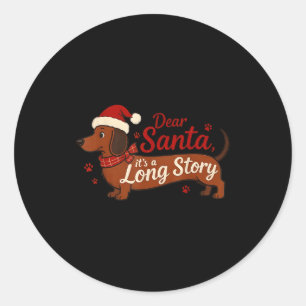Dachshund Hond Lieve Sint Het Is Een Lang Verhaal Ronde Sticker