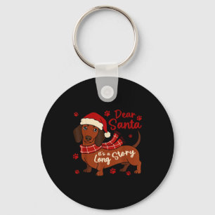 Dachshund hond lieve Sint het is een lang verhaal  Sleutelhanger