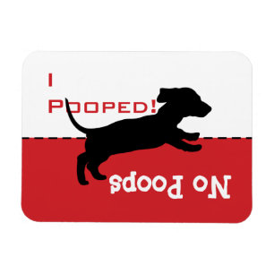 Dachshund-hond moet naar het toilet Magneetbord Magneet