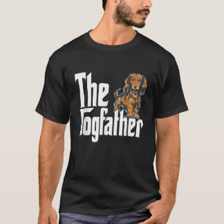 Dachshund Hond Papa Dogfather Honden Papa Vader T T-shirt