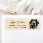 Dachshund-hond retouradreslabel etiket (Insitu)
