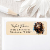 Dachshund-hond retouradreslabel etiket (Insitu)