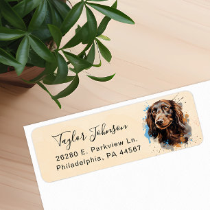 Dachshund-hond retouradreslabel etiket