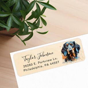 Dachshund-hond retouradreslabel etiket